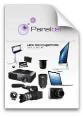 Mise à jour  à de la liste des équipements et de la politique de location